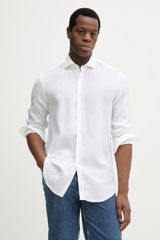 Paul&Shark koszula lniana regular biały 26413160CF