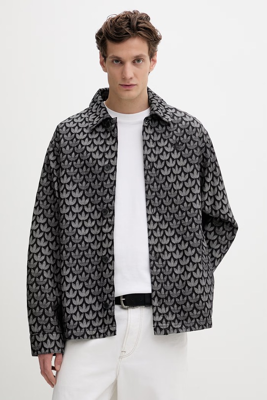 adidas Originals koszula bawełniana wzorzyste czarny KC6379