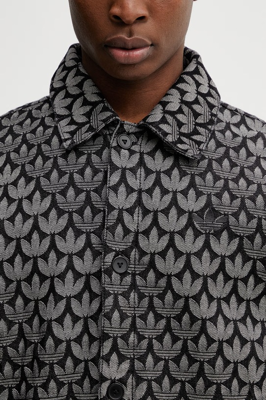 Pamučna košulja adidas Originals crna KC6379