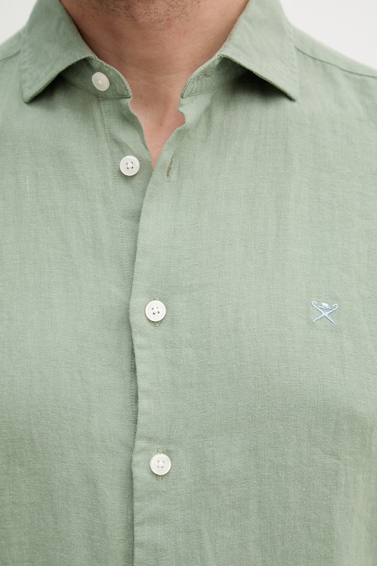 Hackett London koszula lniana HM3010633 zielony