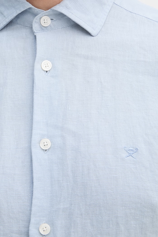 Hackett London cămașă de in HM3010636 albastru