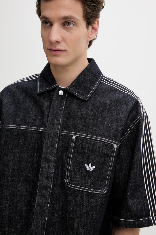 Τζιν πουκάμισο adidas Originals σκούρο μπλε KG6448