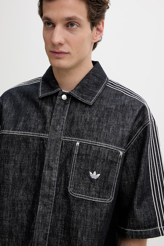 Τζιν πουκάμισο adidas Originals σκούρο μπλε KG6448