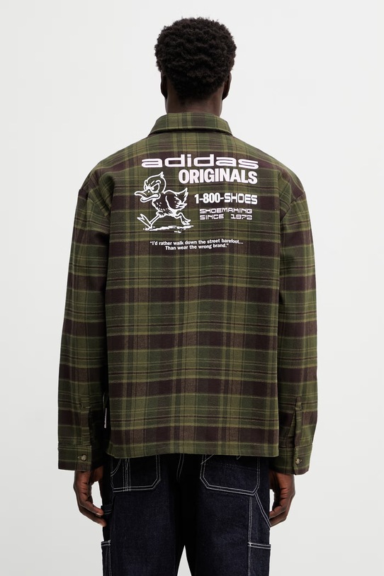 Odjeća Pamučna košulja adidas Originals KG6451 zelena