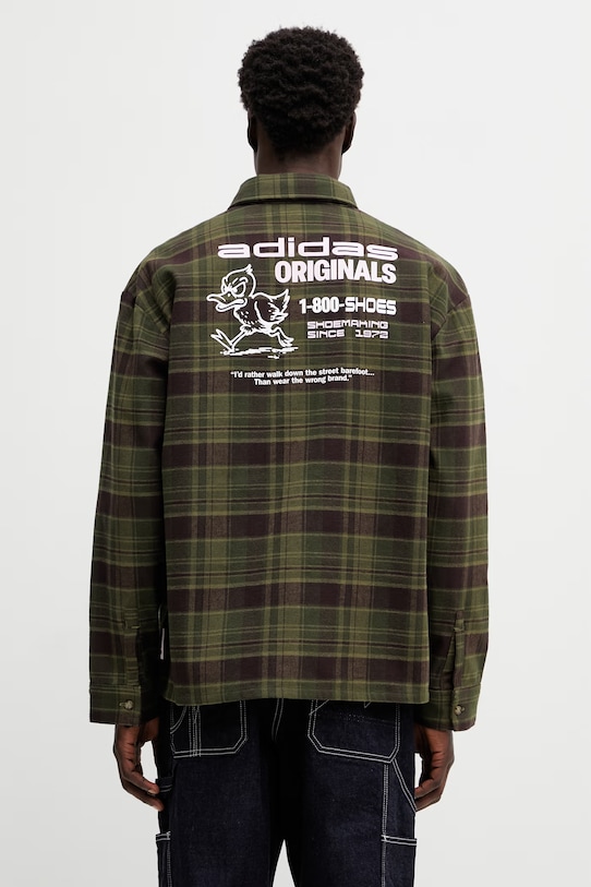 Odjeća Pamučna košulja adidas Originals KG6451 zelena