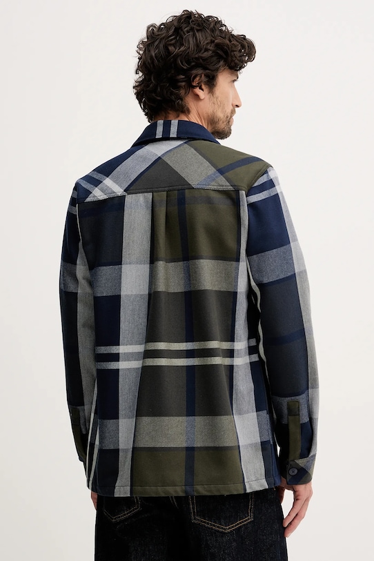 Odzież Barbour koszula bawełniana Lannich MOS0343 granatowy