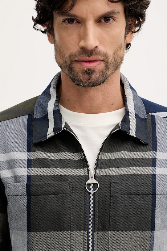 Barbour koszula bawełniana Lannich granatowy MOS0343