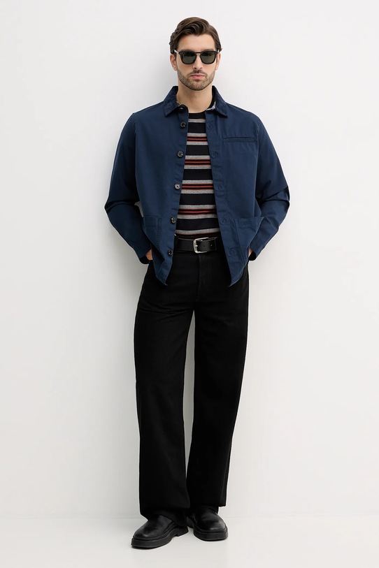 Barbour koszula bawełniana Cole MOS0411 granatowy SS26