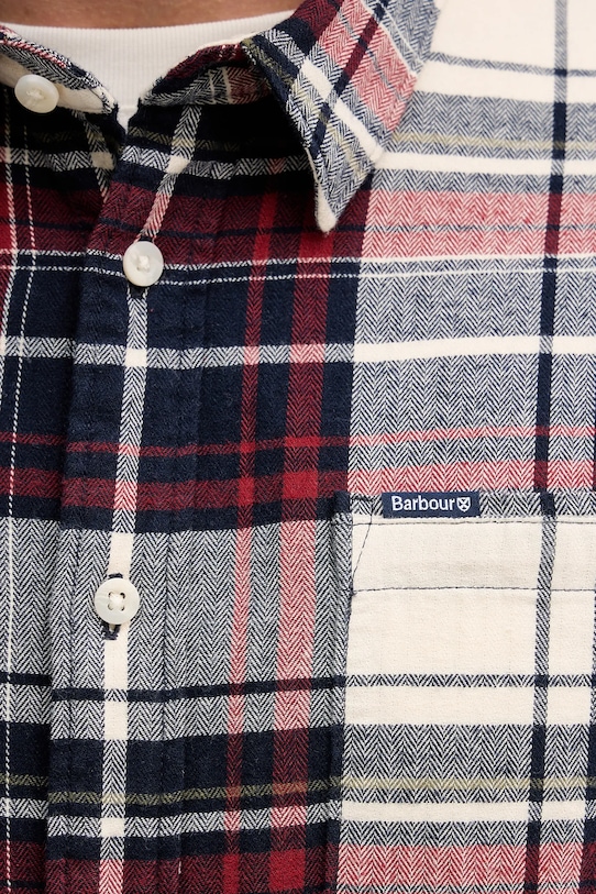 Barbour koszula bawełniana Malham MSH5650 bordowy