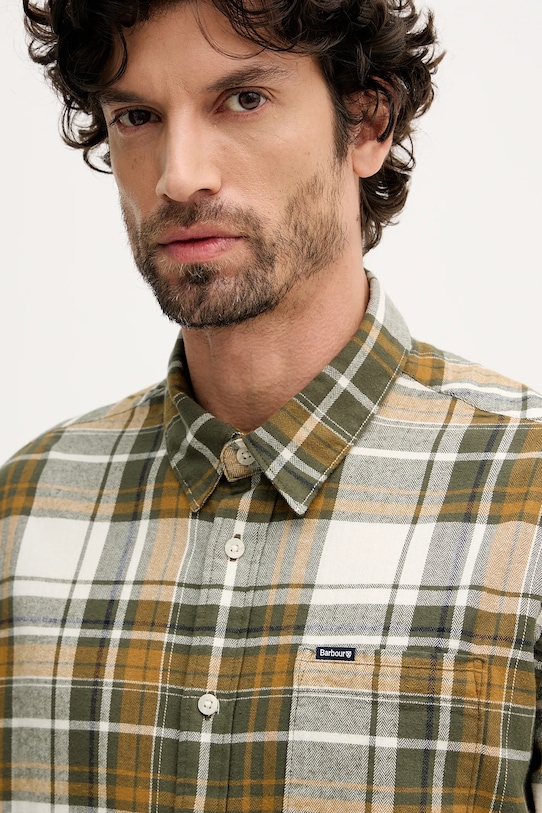 Barbour koszula bawełniana Malham zielony MSH5650