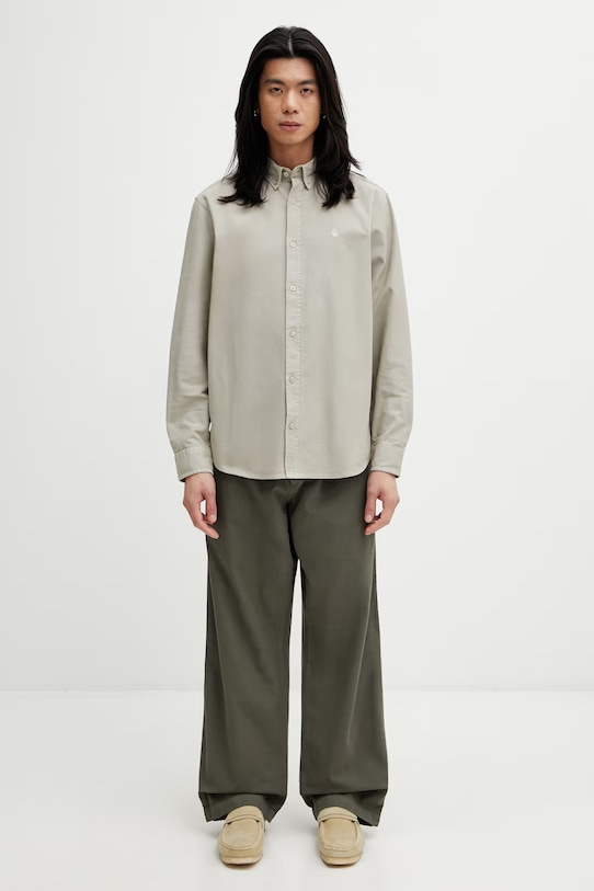 Carhartt WIP LS Bolton Shirt koszula bawełniana męska I030238.3GEGD beżowy