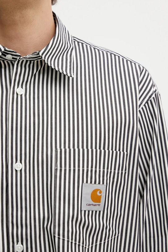Bavlnená košeľa Carhartt WIP LS Daldry Shirt čierna I035952.3J7XX