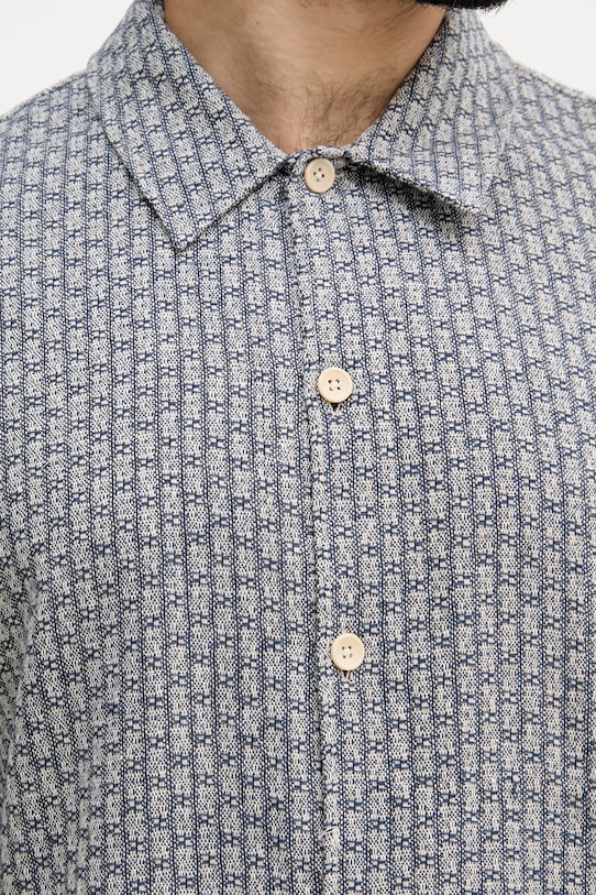 Mos Mosh πουκάμισο ανδρικό με βαμβάκι Banks 509550. σκούρο μπλε