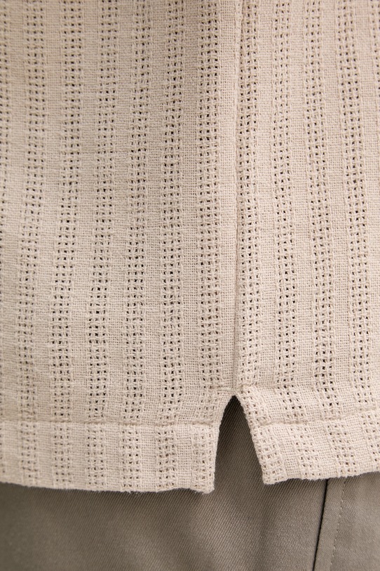 Mos Mosh koszula męska z bawełną Joe 507380 beżowy