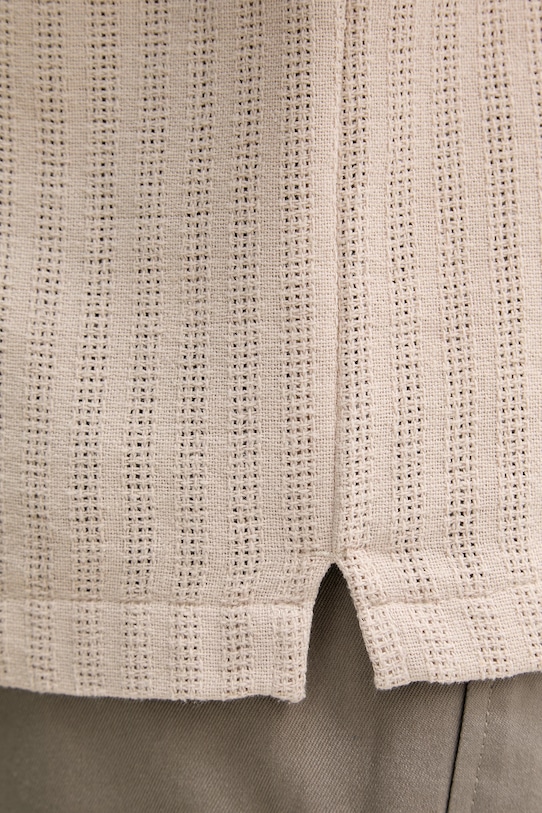 Mos Mosh koszula męska z bawełną Joe 507380 beżowy