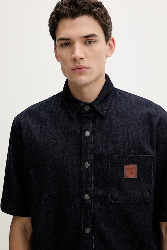 Guess Jeans koszula jeansowa granatowy M6RH52.D6591