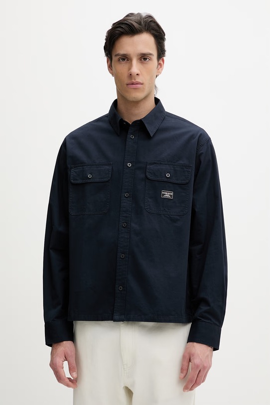 Guess Jeans koszula męska bawełniana granatowy M6RH60.WJ921