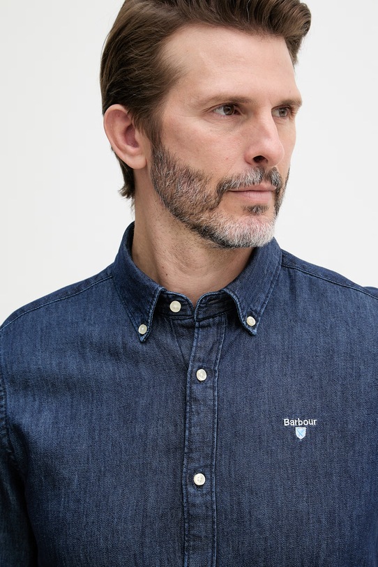 Barbour Koszula męska jeansowa granatowy MSH5588