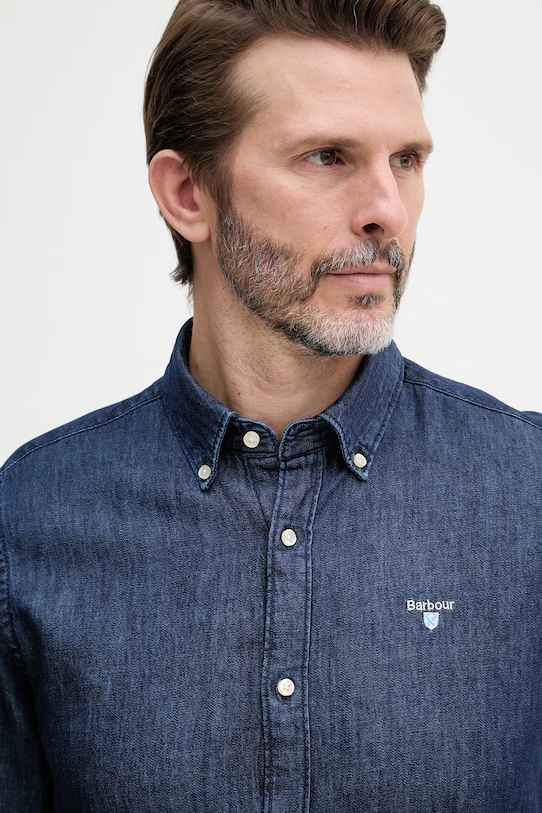 Barbour Koszula męska jeansowa granatowy MSH5588
