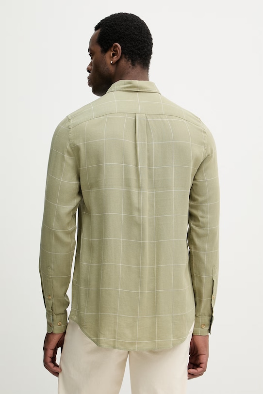 Odzież Barbour koszula z dodatkiem lnu Citywell MSH5741 zielony