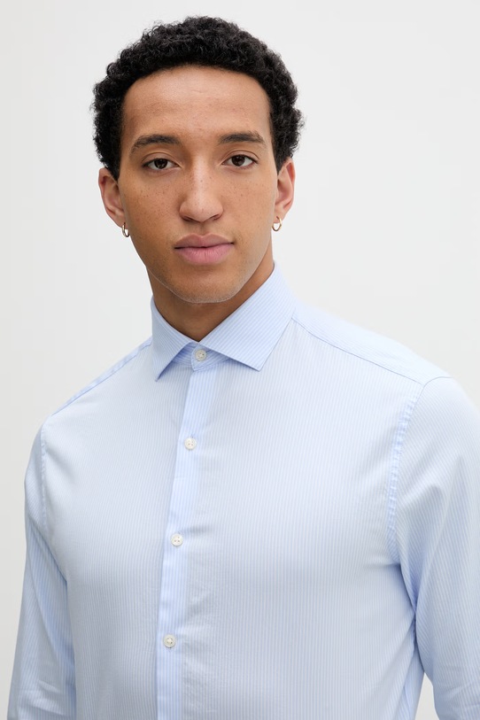 Calvin Klein košile pánská s bavlnou modrá LV019EU119