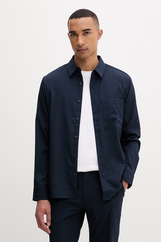 Calvin Klein риза мъжка тъмносин LV04LF108G