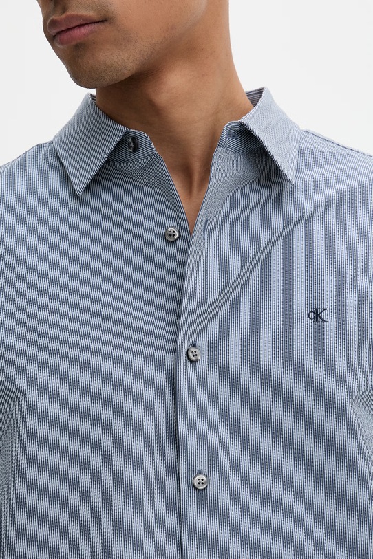 Calvin Klein camicia da uomo con cotone LV04LF110G blu navy
