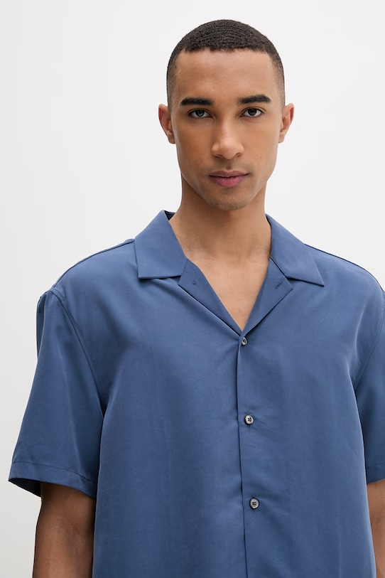 Calvin Klein košile pánská s modalem námořnická modř LV04LF114G