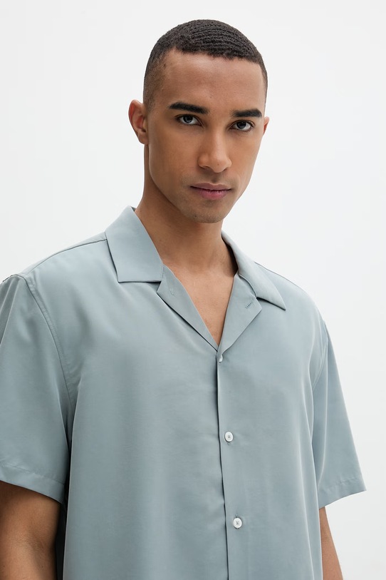 Calvin Klein koszula męska z modalem zielony LV04LF114G