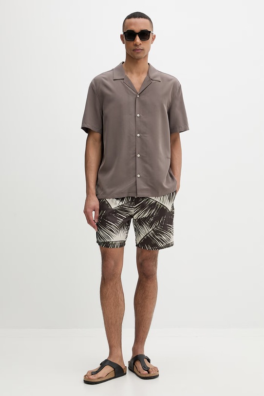 Calvin Klein košulja za muškarce s modalom LV04LF114G smeđa SS26