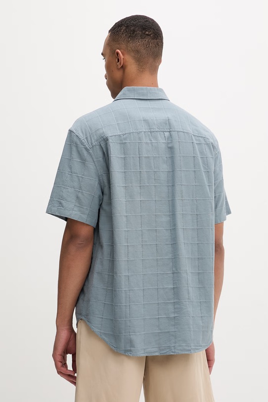 Ρούχα Calvin Klein πουκάμισο ανδρικό βαμβακερό LV04LF115G γκρί