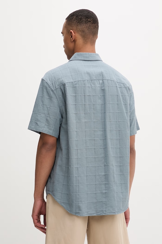 Ρούχα Calvin Klein πουκάμισο ανδρικό βαμβακερό LV04LF115G γκρί