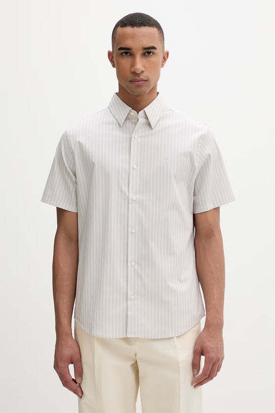 Calvin Klein košulja za muškarce s pamukom bež LV04LF122G