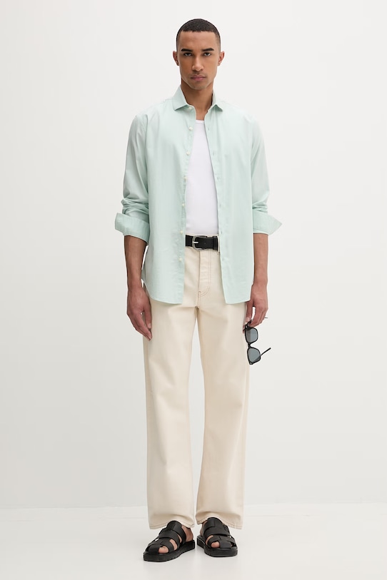 Calvin Klein košulja za muškarce LV019EU120 tirkizna SS26