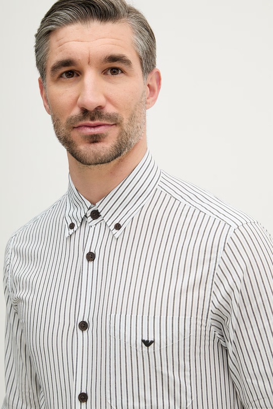 Emporio Armani koszula bawełniana niebieski EM005429.AF24535