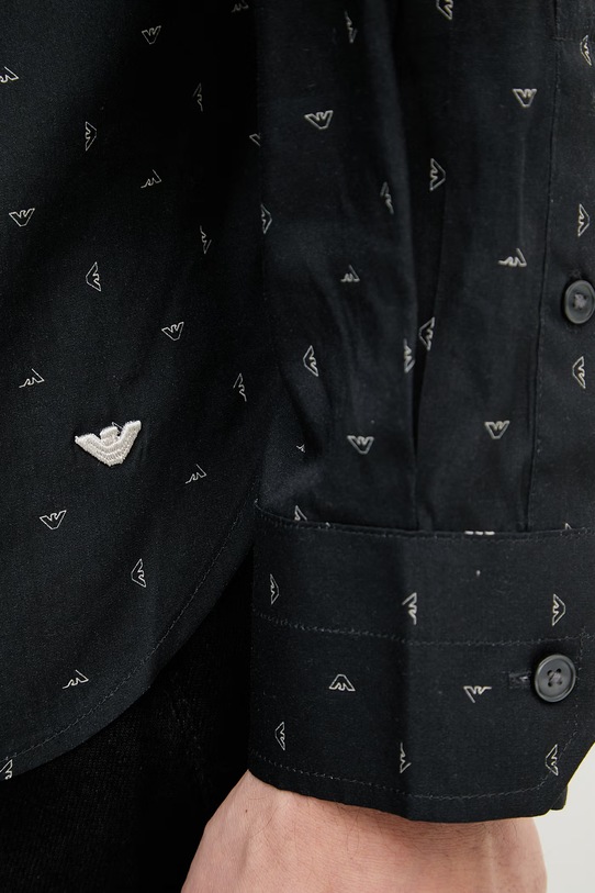 Emporio Armani koszula męska z lyocellem EM004178.AF14214 czarny