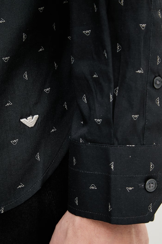 Emporio Armani koszula męska z lyocellem EM004178.AF14214 czarny