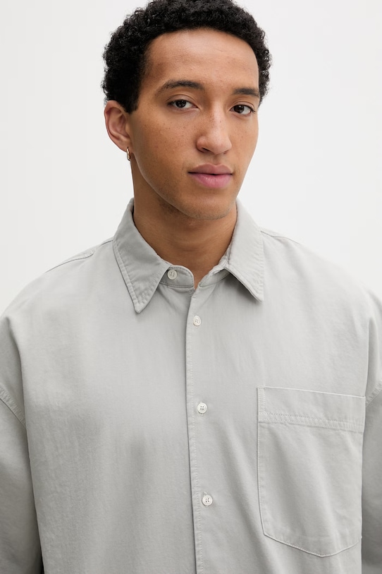 American Vintage Camicia da uomo in jeans grigio MLYV06B