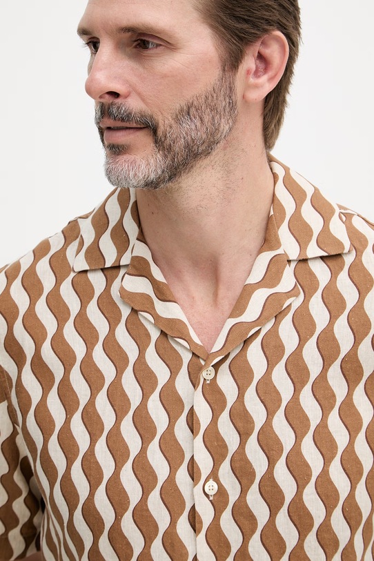 Frescobol Carioca koszula damska lniana brązowy 2780.49