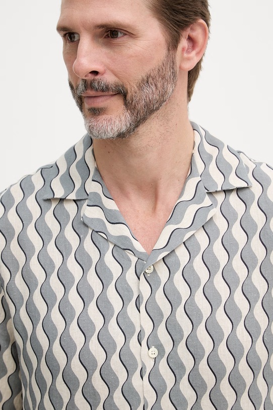 Frescobol Carioca koszula męska lniana niebieski 2780.902