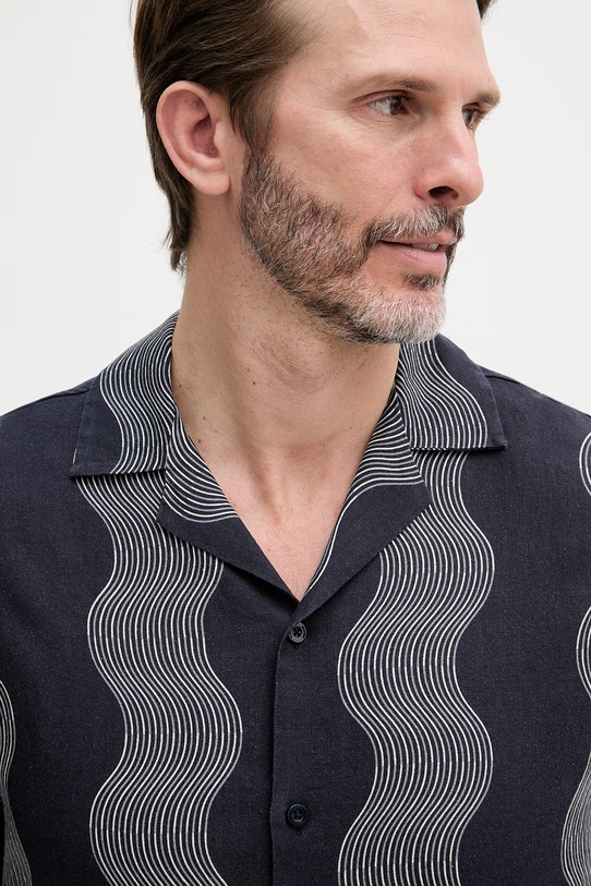 Frescobol Carioca koszula męska lniana granatowy 2779.683