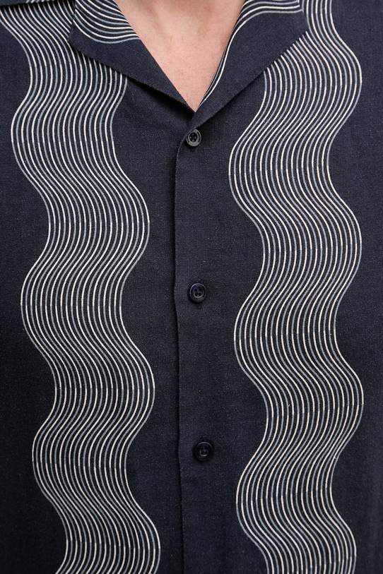 Frescobol Carioca koszula męska lniana 2779.683 granatowy