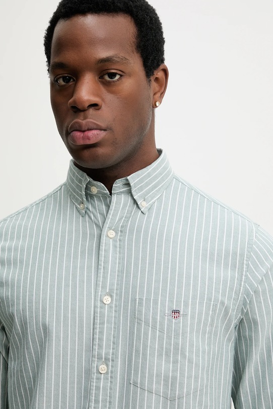 Gant koszula bawełniana zielony 3261007