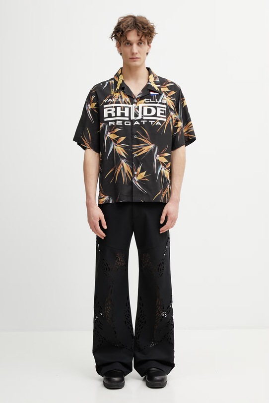 RHUDE Regatta Club Hawaiian koszula męska RHPS26SR03071 brązowy