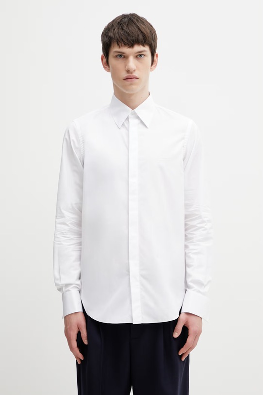 RHUDE Papillon Poplin сорочка бавовняна чоловіча білий RHSS26SR02361