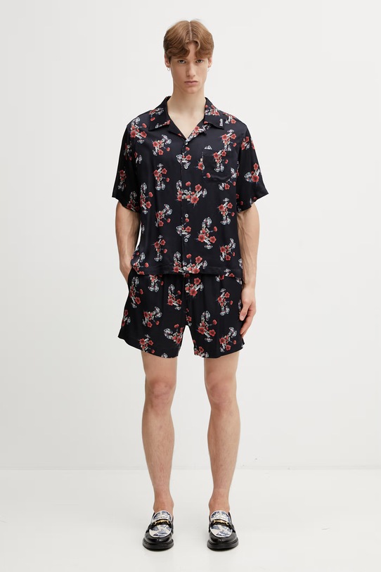 RHUDE Turbo Floral сорочка віскозна чоловіча RHSS26SR04358 чорний