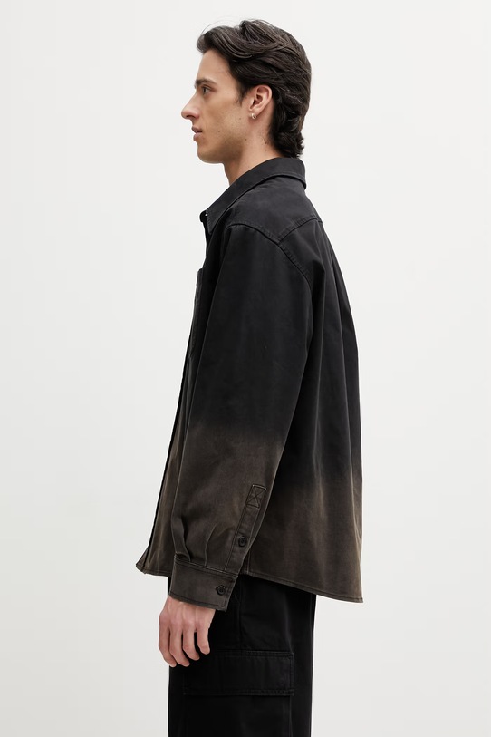 Axel Arigato Cal Shirt сорочка бавовняна з еластаном чоловіча A3353001 коричневий SS26