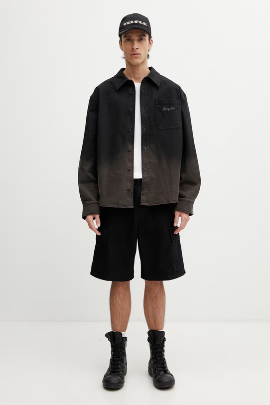 Axel Arigato Cal Shirt сорочка бавовняна з еластаном чоловіча A3353001 коричневий