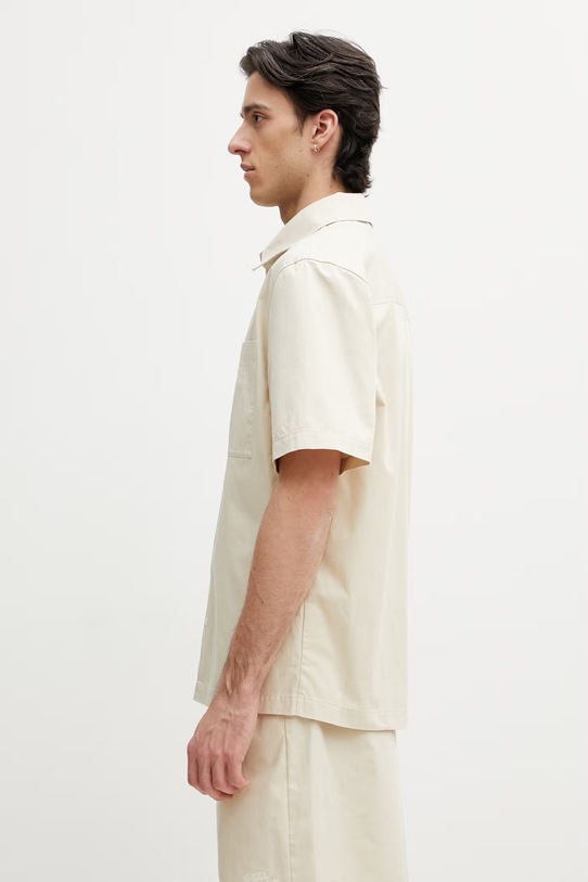 Axel Arigato Drew Shirt koszula bawełniana męska A3980002 beżowy SS26