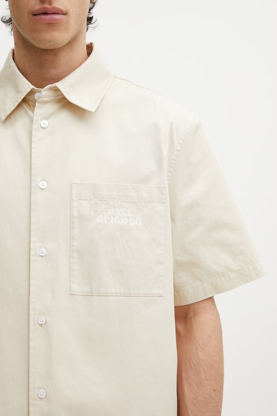 Axel Arigato Drew Shirt koszula bawełniana męska beżowy A3980002